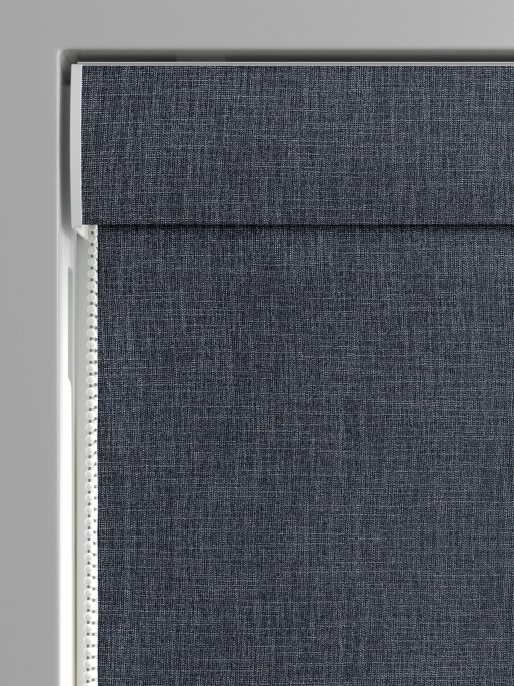 Next Ink Blue Viam made to measure roman blind, UK version