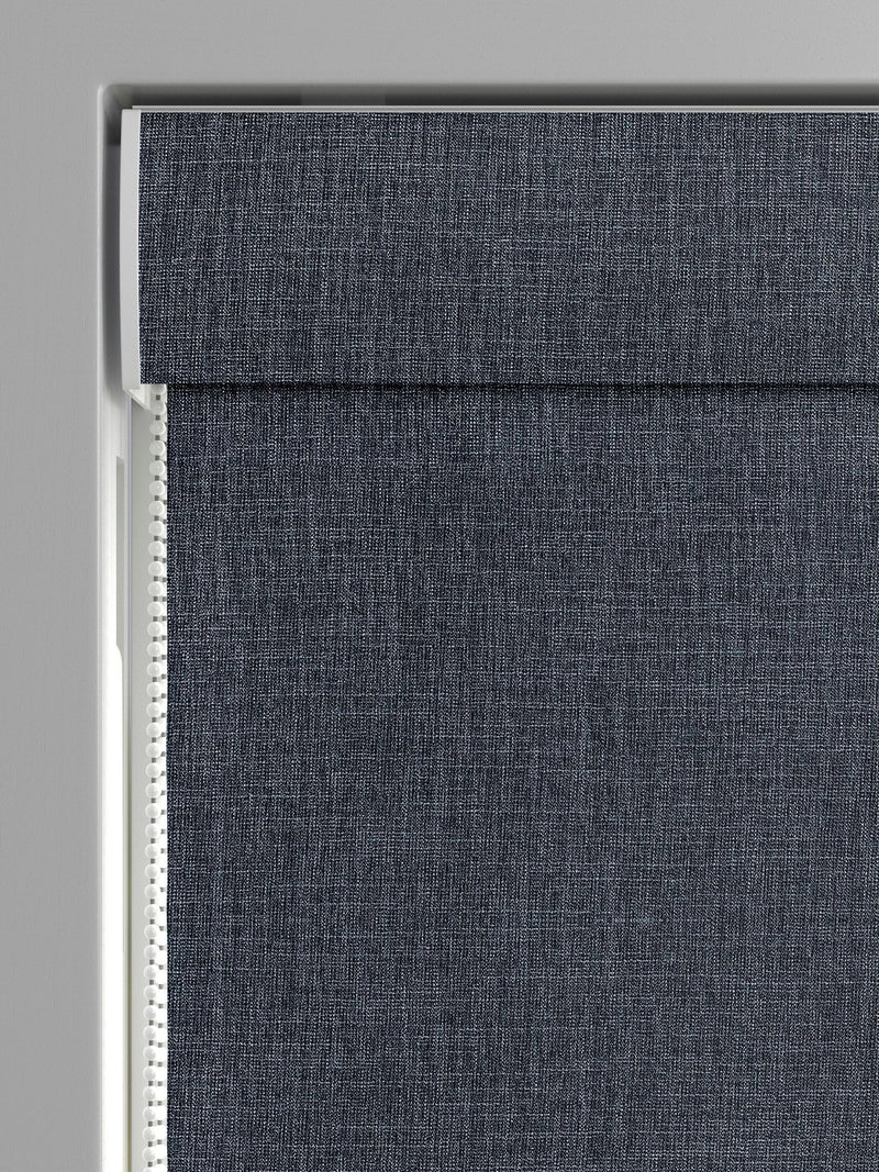 Next Ink Blue Viam made to measure roman blind, UK version