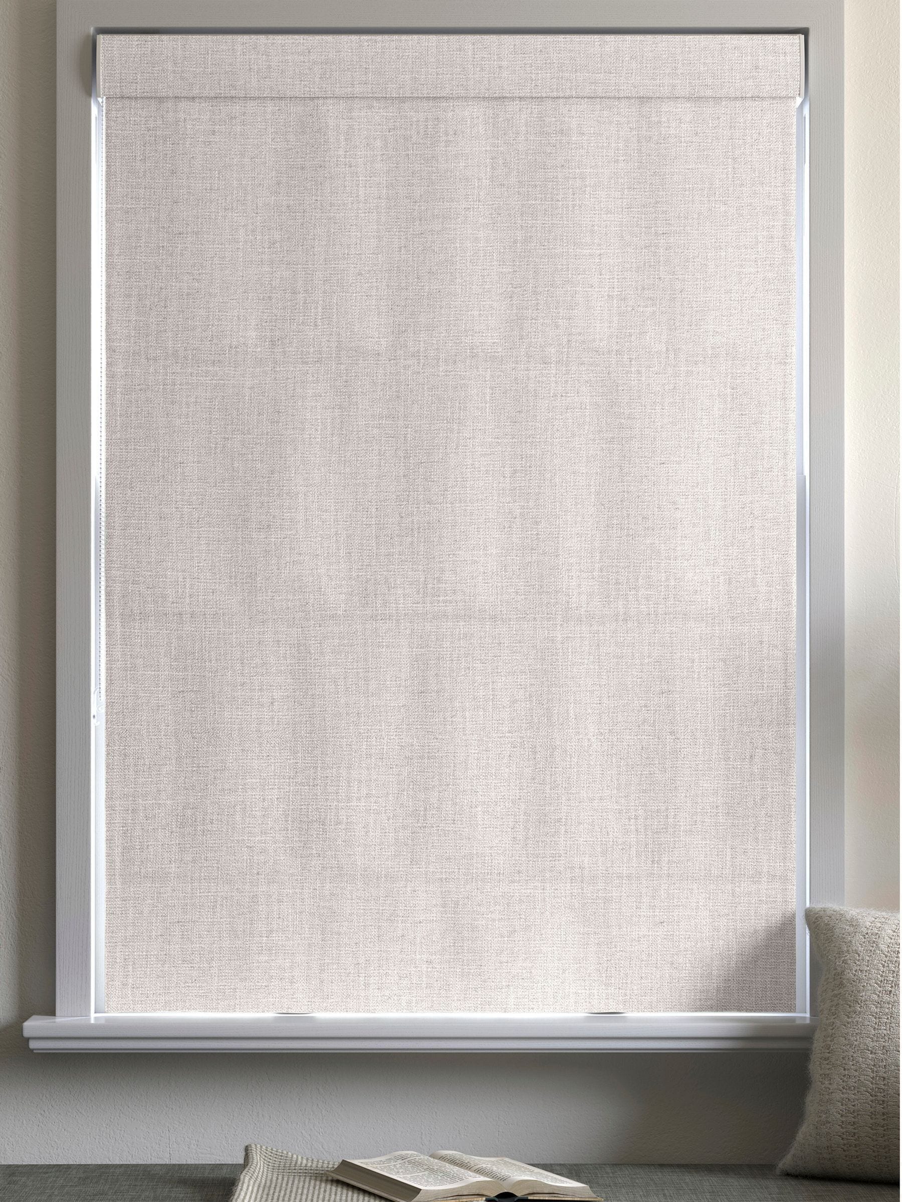 Next Roman blind pearl white slubby finish, imported from the UK
