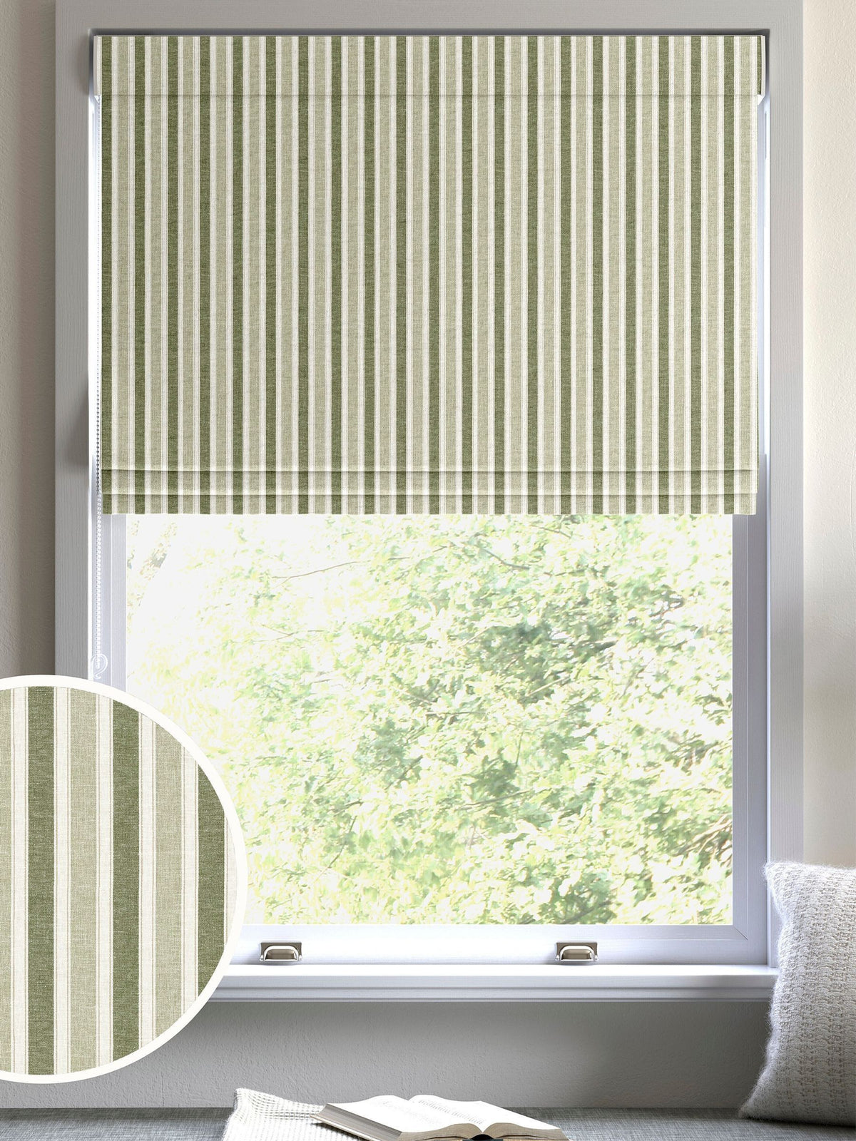 Next Sage Green Dendi Roman blind (British brand)
