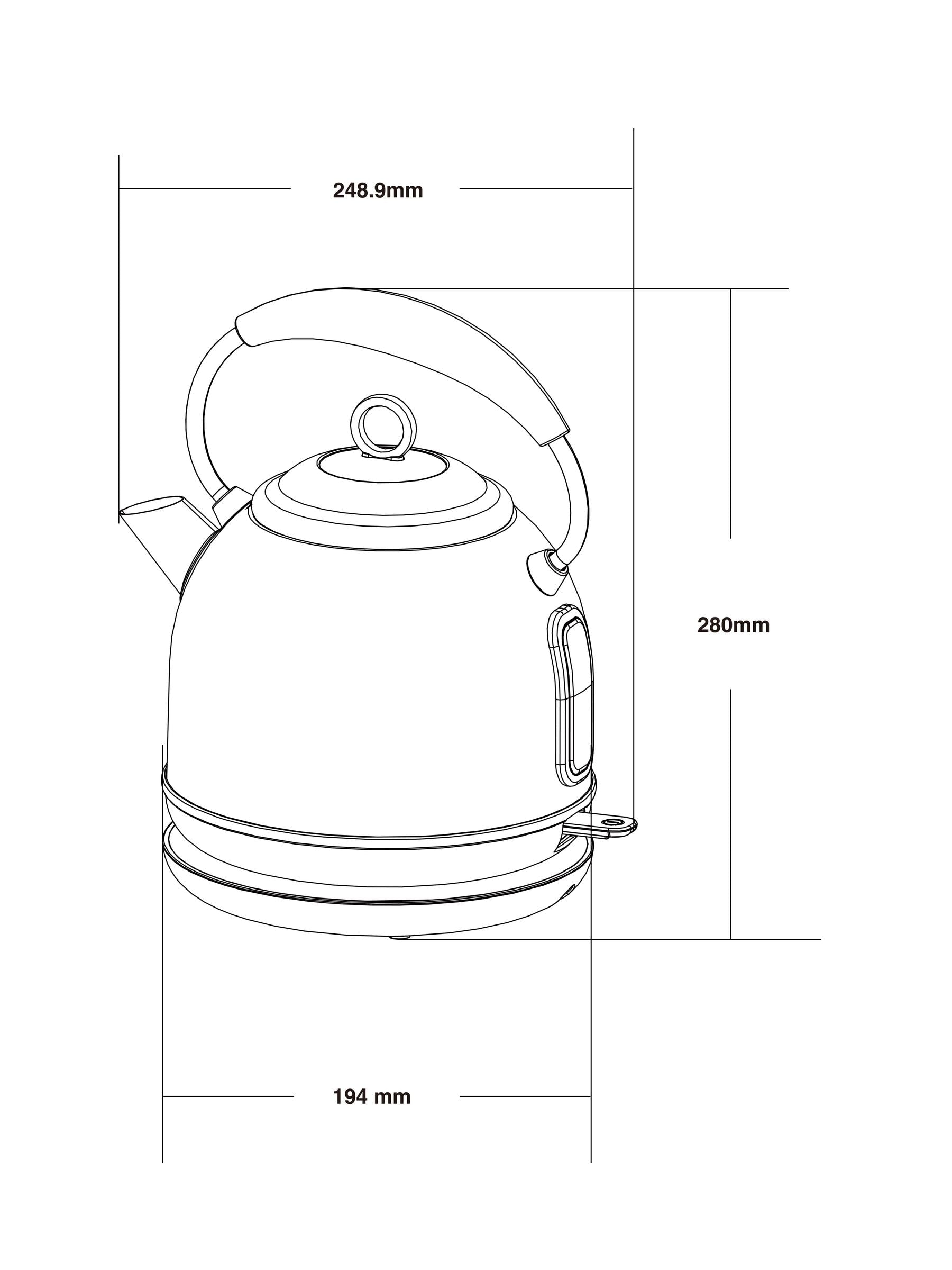 Cream Malvern kettle 1.7 litre - British product
