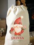 Loveabode personalised cotton Christmas sack (British brand)