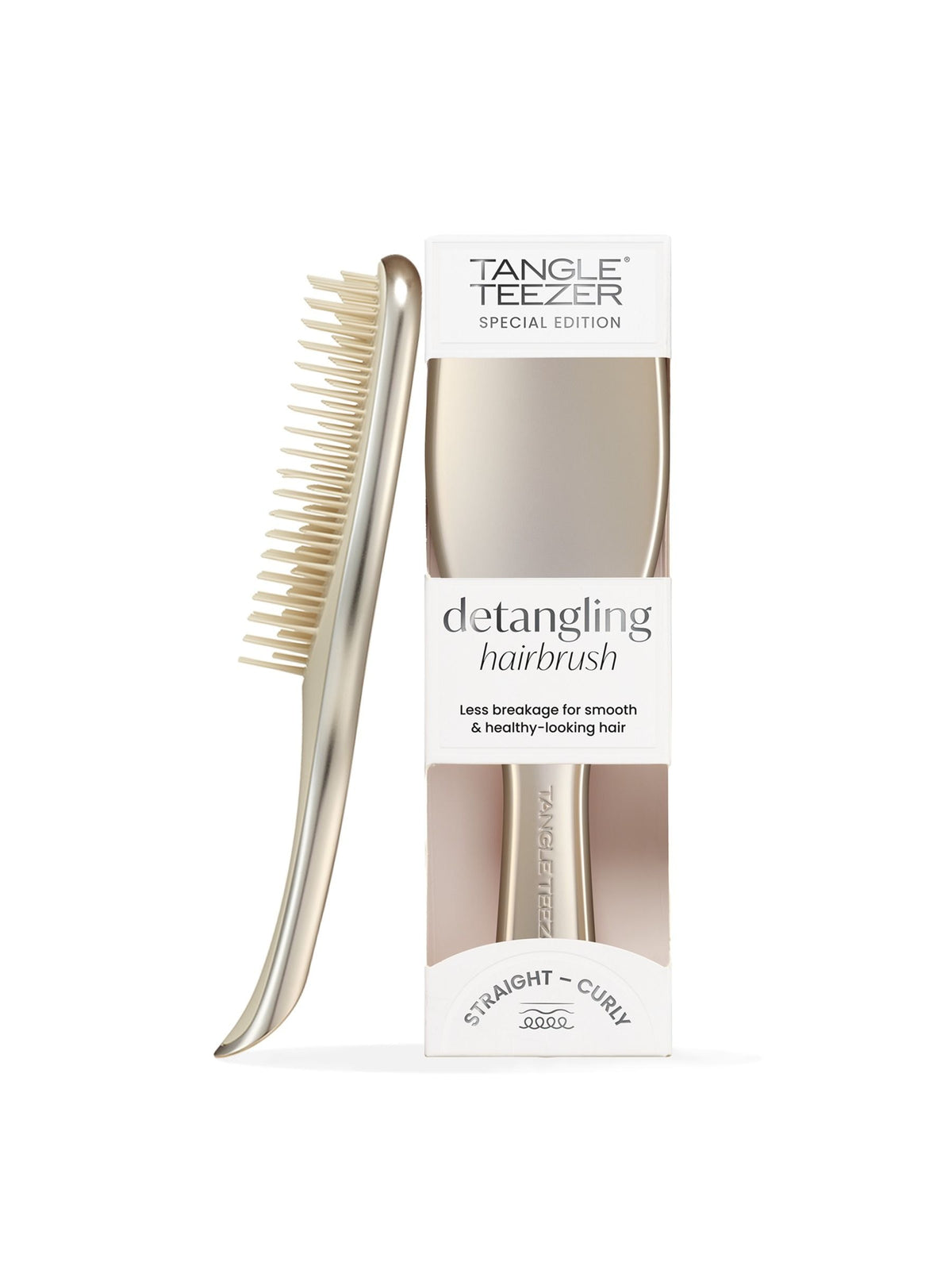 Tangle Teezer Champagne Gold Ultimate Detangler Chrome, imported from the UK