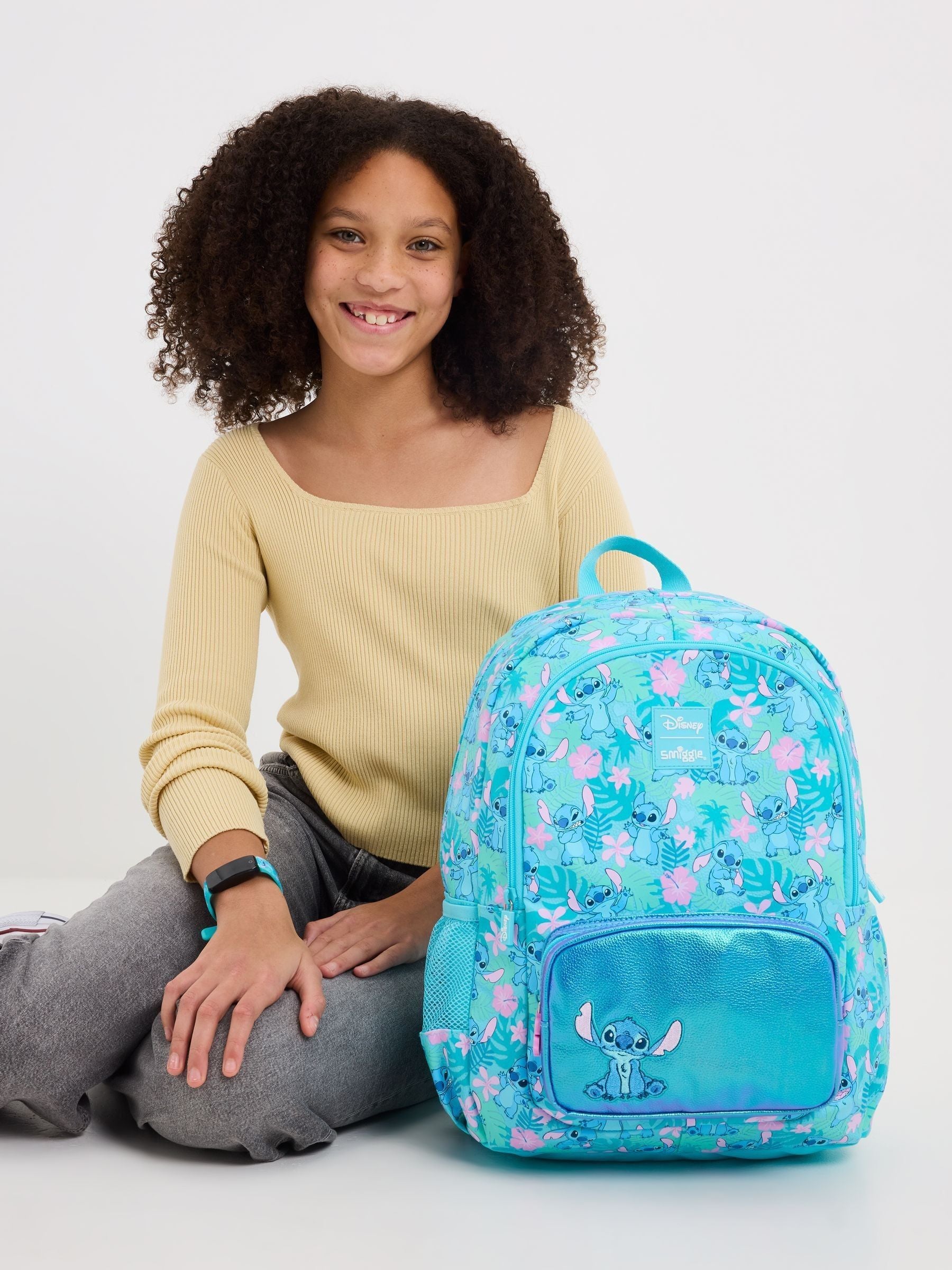 Smiggle Stitch classic backpack blue, UK version