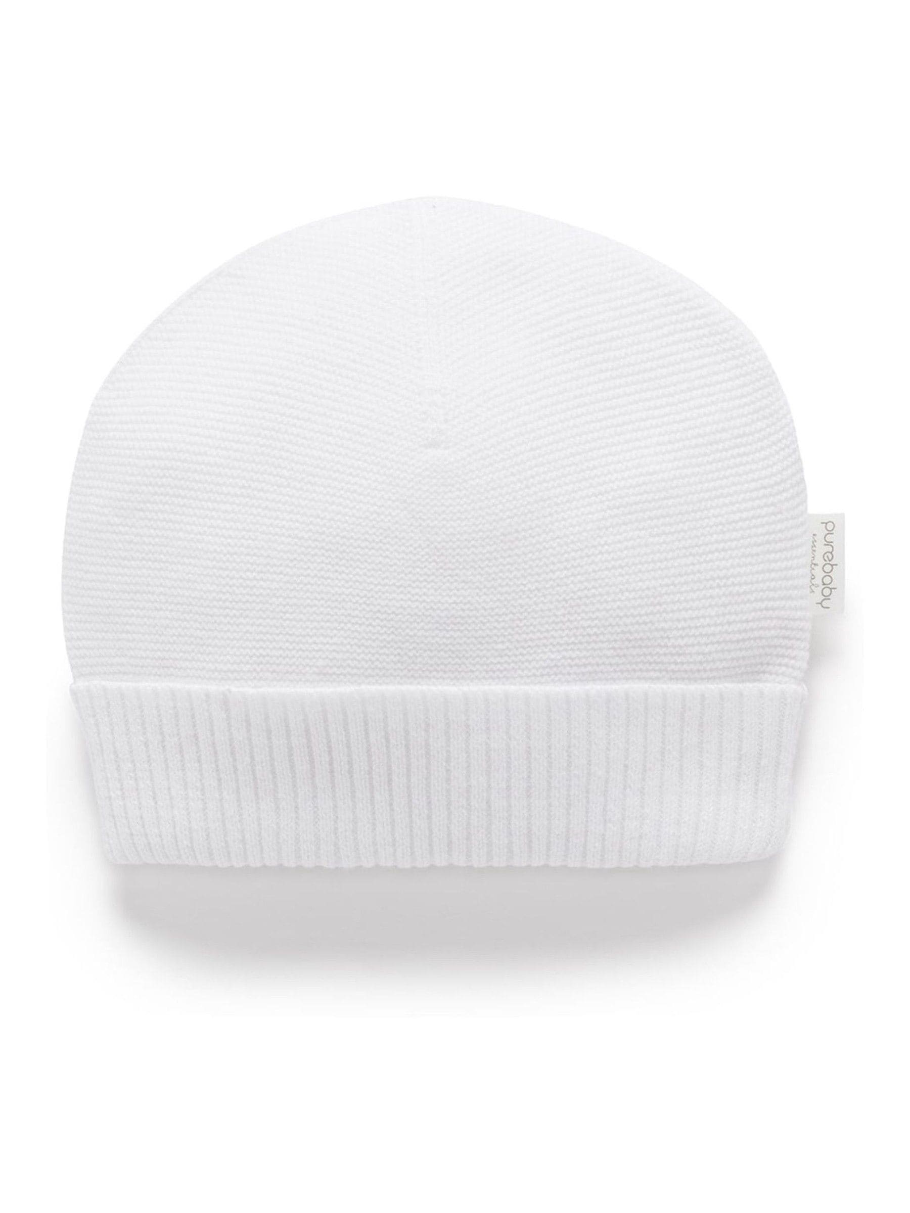 Purebaby White Textured Beanie