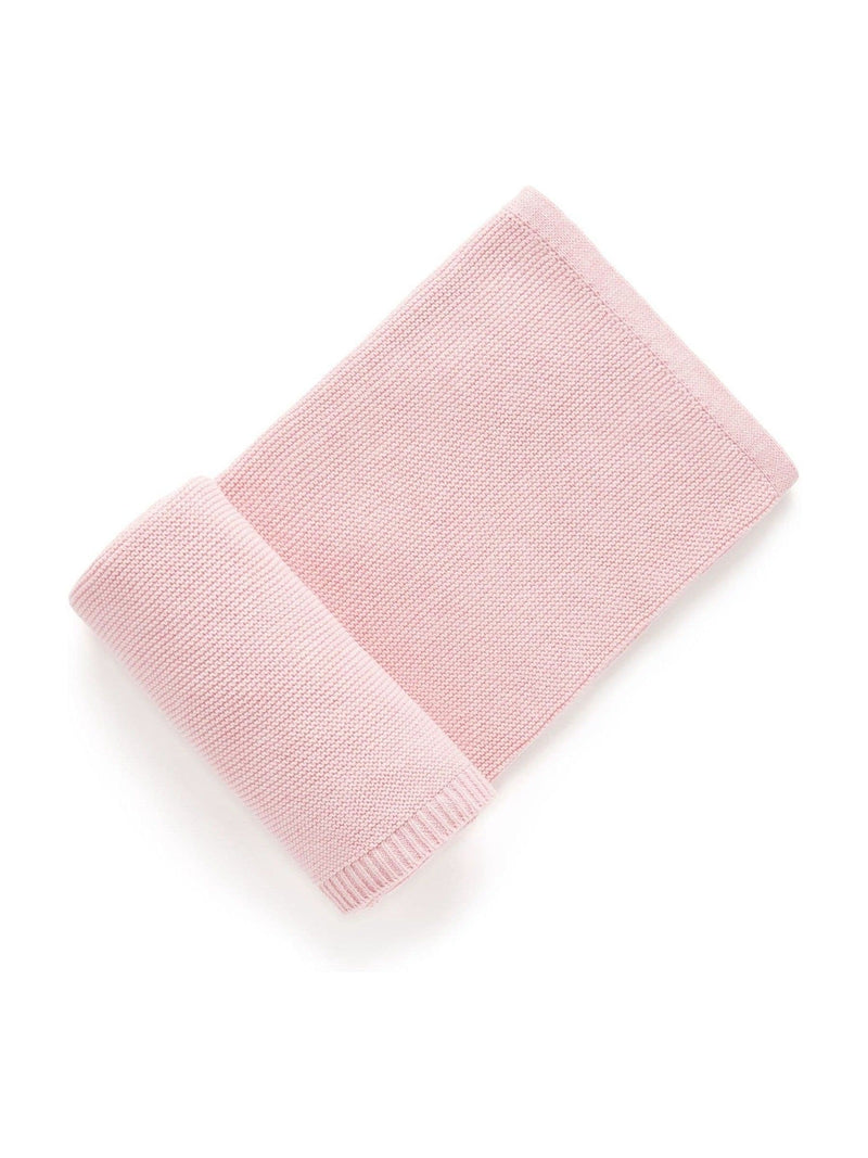 Purebaby Pink Textured Knit 100% Cotton Blanket