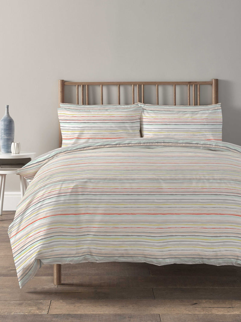Copenhagen Home Pink Painterly Stripe Duvet Cover Set