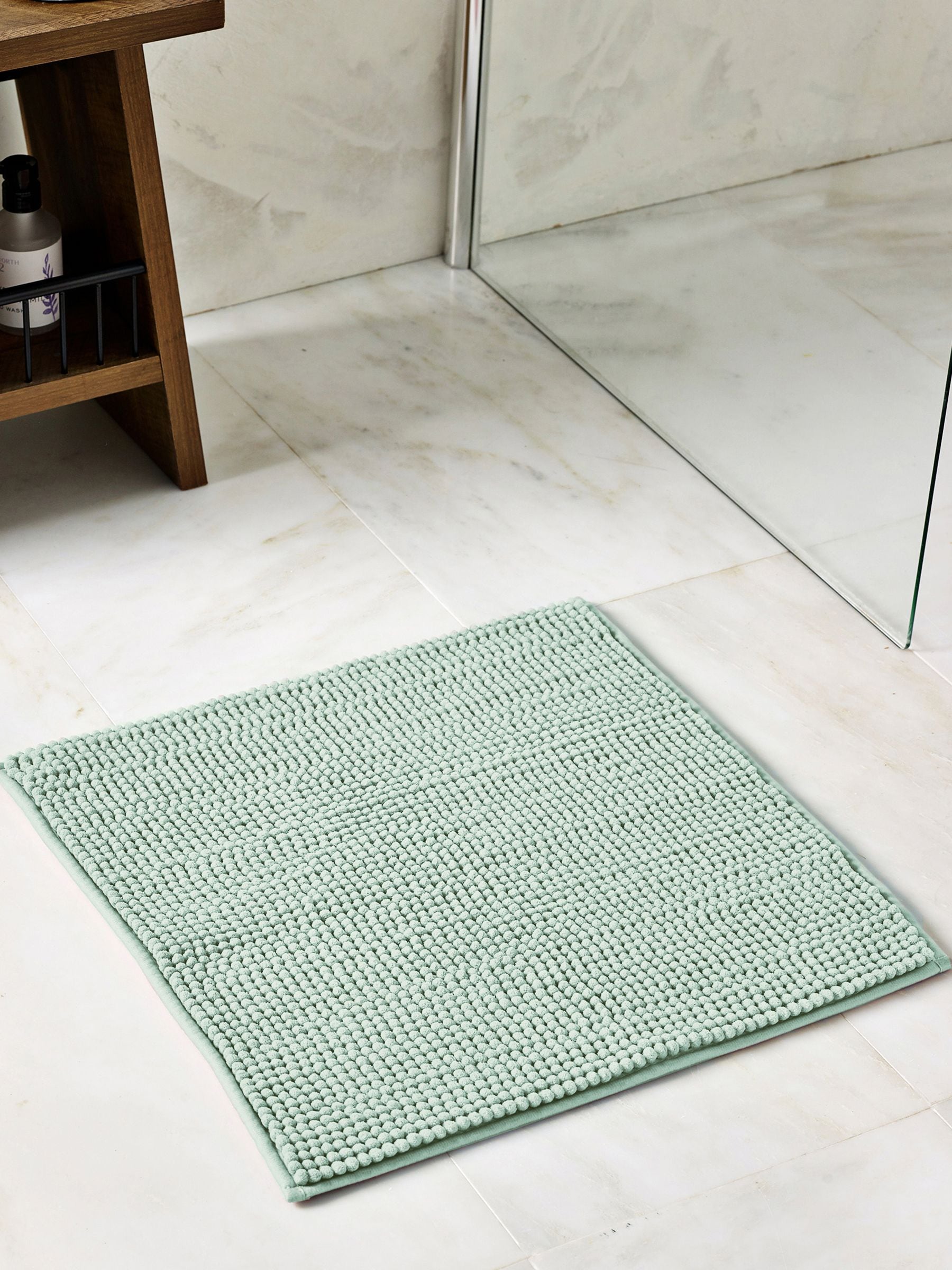 Sage Green Bobble Bath Mat