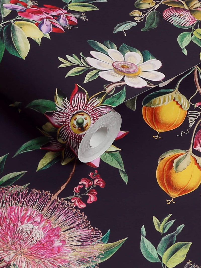 Graham & Brown wallpaper sample Blackcurrant Physic Garden A4, UK version