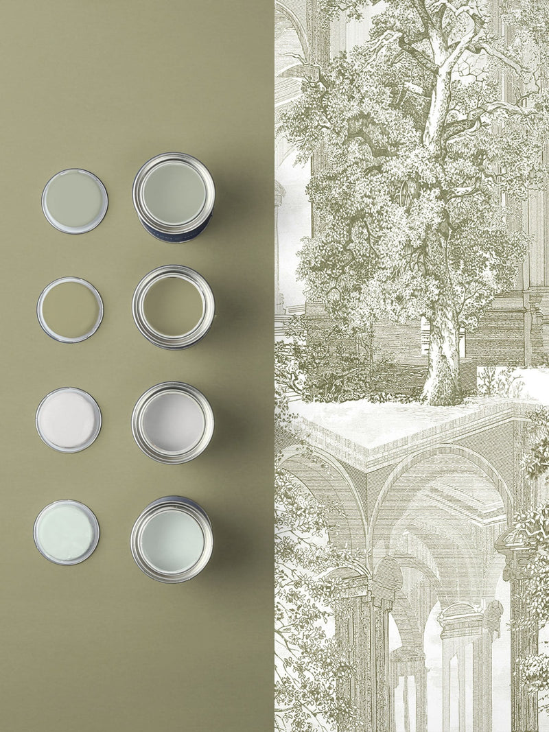 Graham & Brown Rivington Folly A4 wallpaper sample, imported from the UK