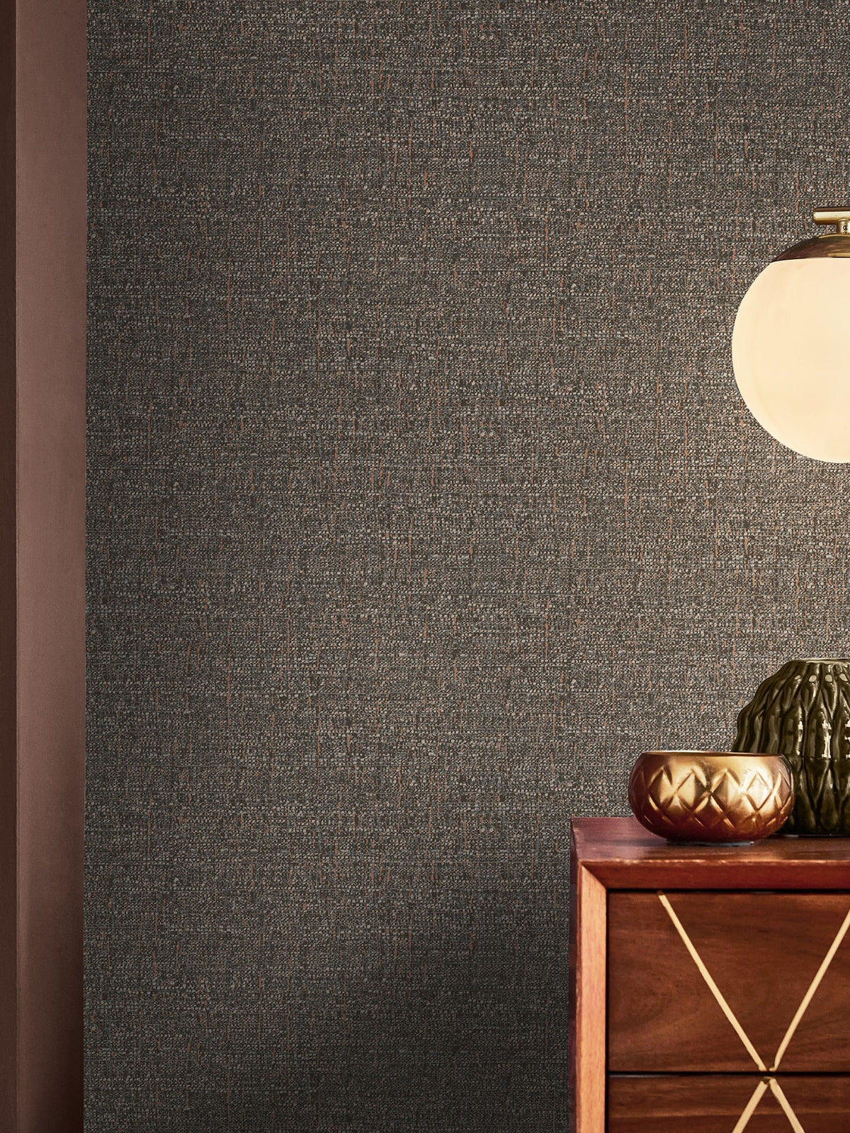 Graham & Brown Chocolate Albion Texture A4 wallpaper sample - British product