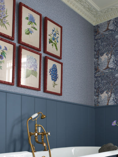 Next Graham & Brown Albion Texture Blue Wallpaper Sample A4- Buy online at McGrocer