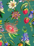 Graham & Brown Teal Physic Garden sample A4, imported from the UK