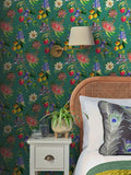 Graham & Brown Teal Physic Garden sample A4, imported from the UK