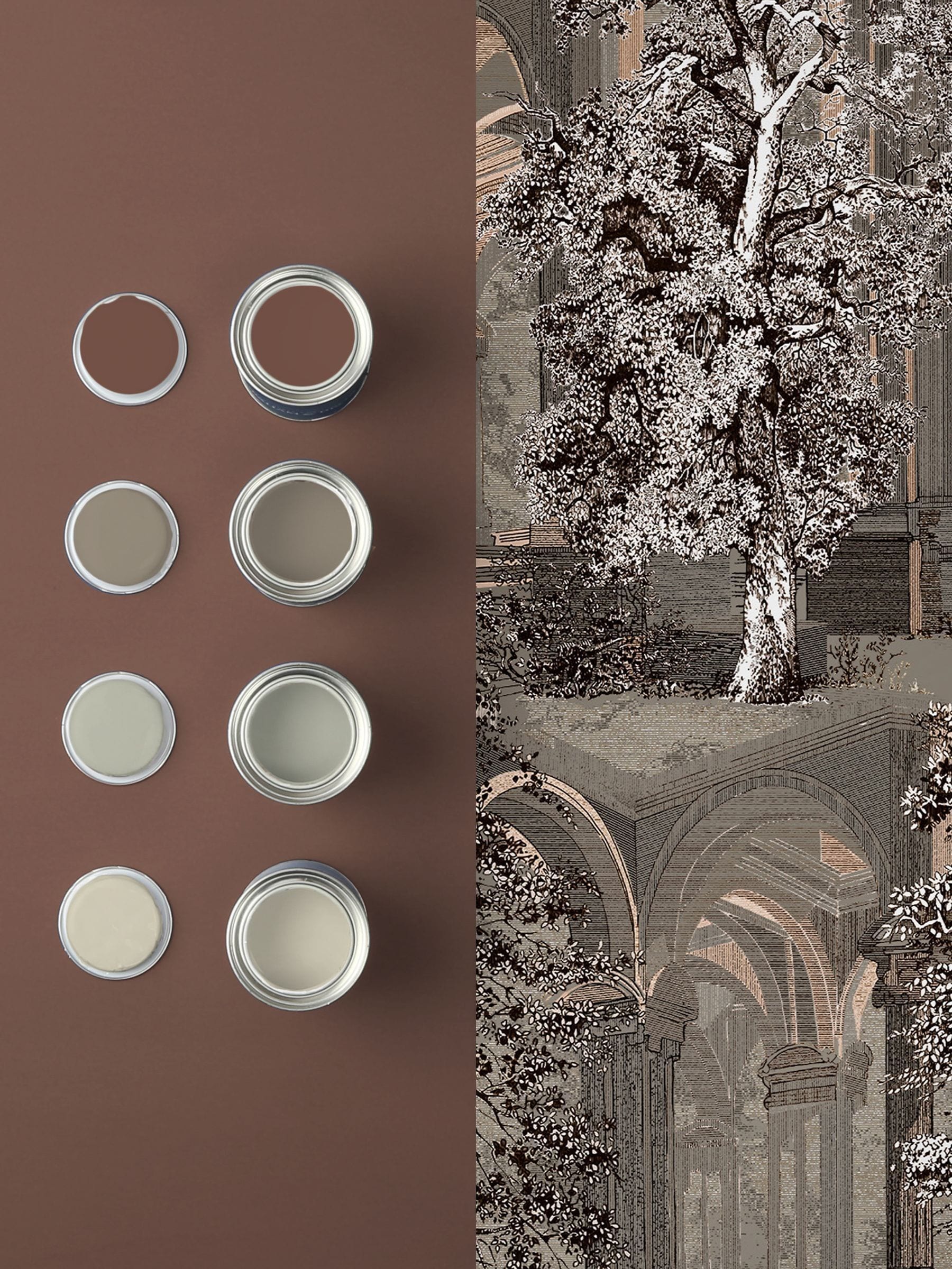 Graham & Brown Dusk Rivington Folly A4 wallpaper sample (British brand)