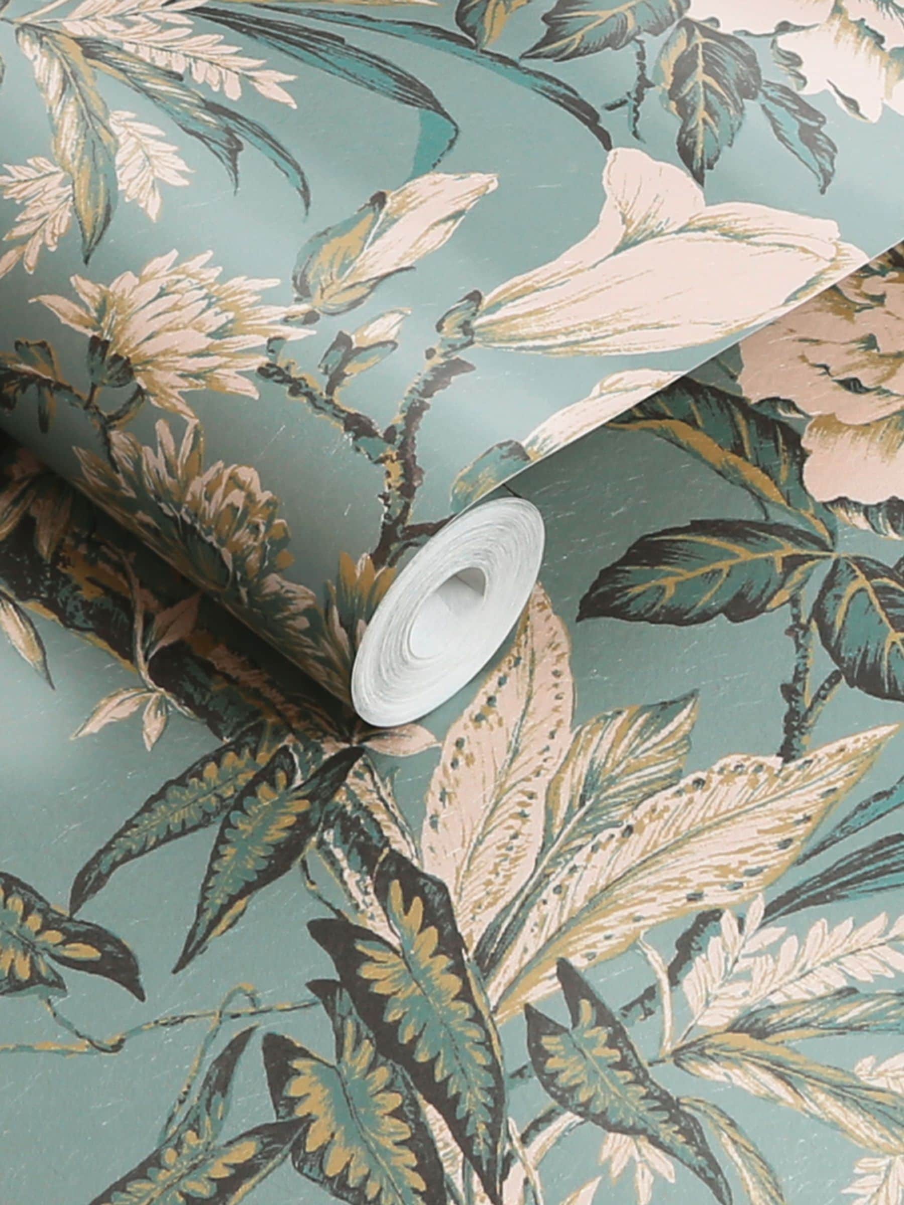 Graham & Brown Duck Egg Perrow A4 wallpaper sample (British brand)