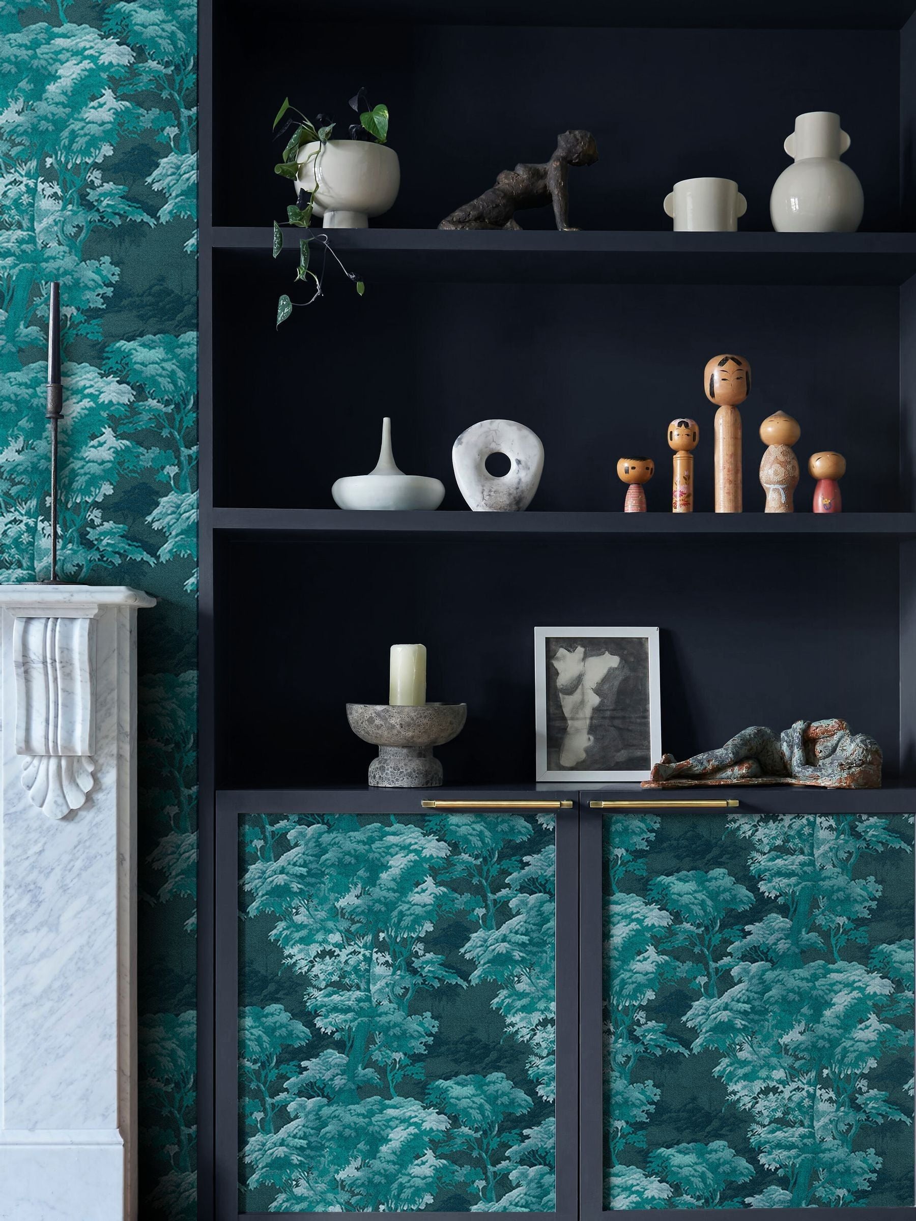 Graham & Brown Midnight Bobart's Garden wallpaper sample A4 (British brand)