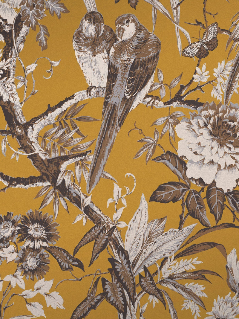 Graham & Brown Perrow Yellow wallpaper sample A4 (British brand)