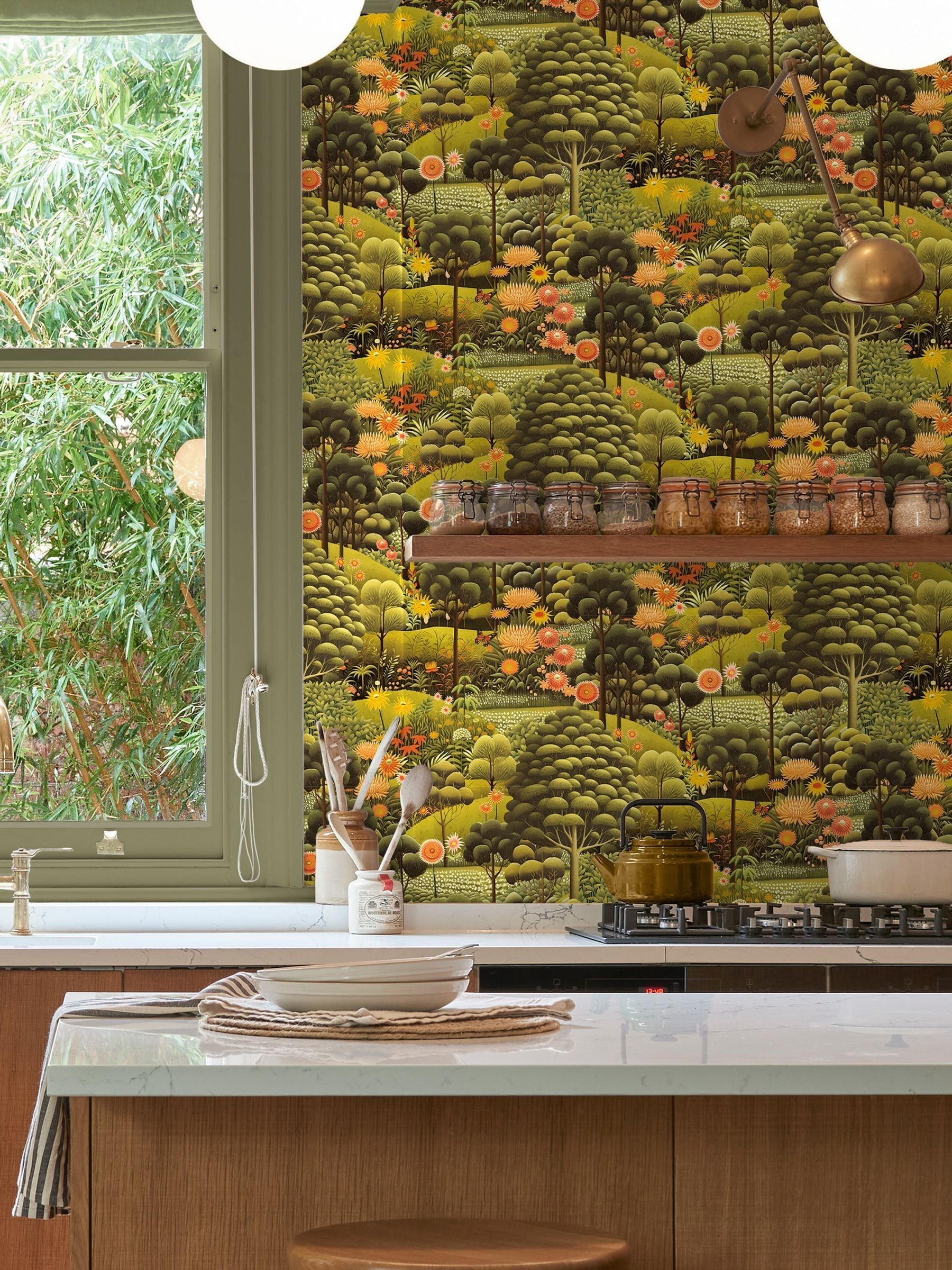Graham & Brown Dusk Arley Garden wallpaper sample A4 (British brand)
