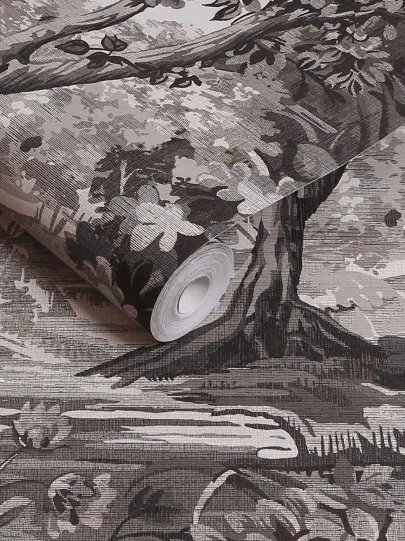Graham & Brown Bodenham charcoal wallpaper sample A4 - British product