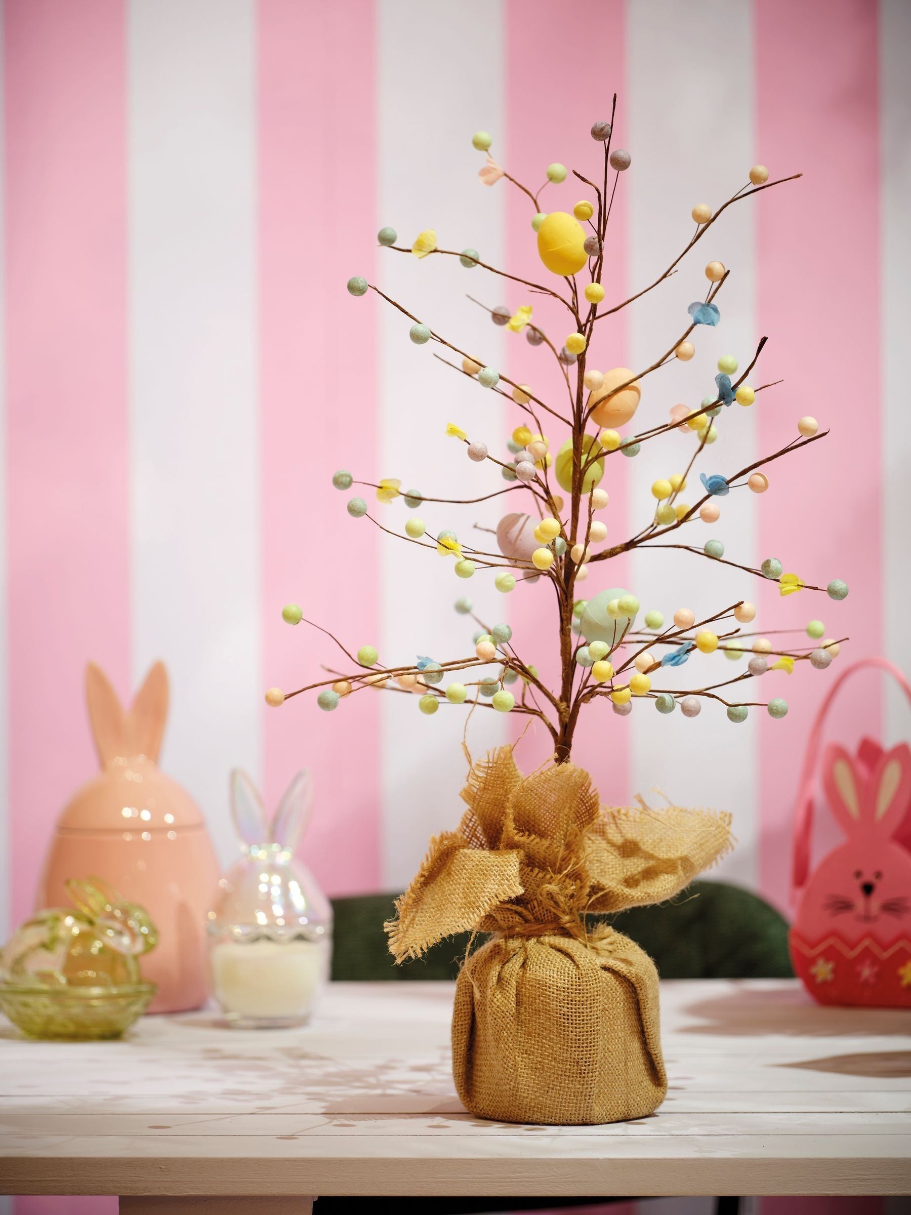 Decoris Easter foam tree with jute base 58cm height - British product
