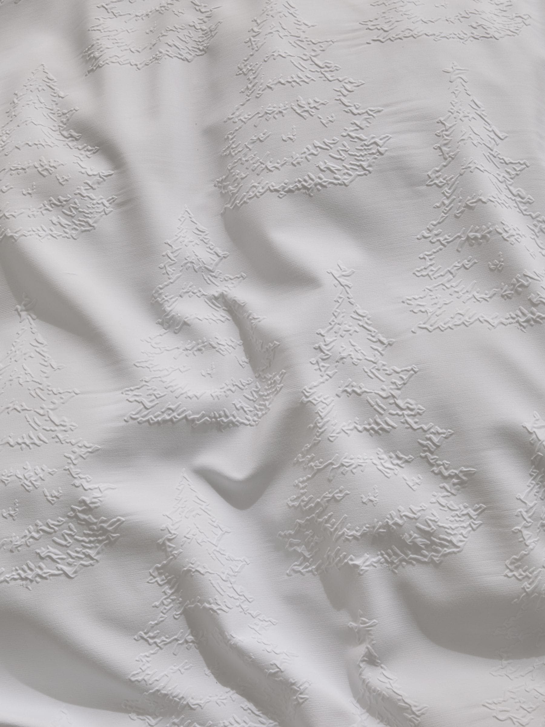 White Christmas Tree Textured Duvet Cover Set (British brand)
