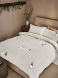 Natural Christmas Gonk duvet cover and pillowcase set, imported from the UK