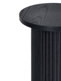Julian Bowen Black Louis Fluted Drinks Table, imported from the UK