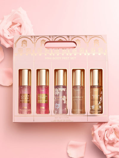 Set of 5 Body Mists Travel Size 50ml Gift Set