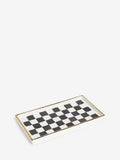 White/Black Checkerboard Ceramic Trinket Tray