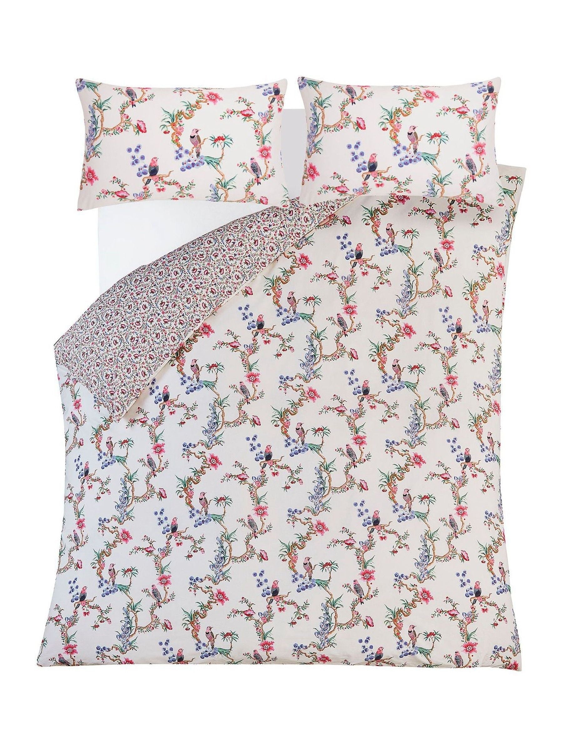 Cath Kidston Blush Birds duvet cover and pillowcase set - British product