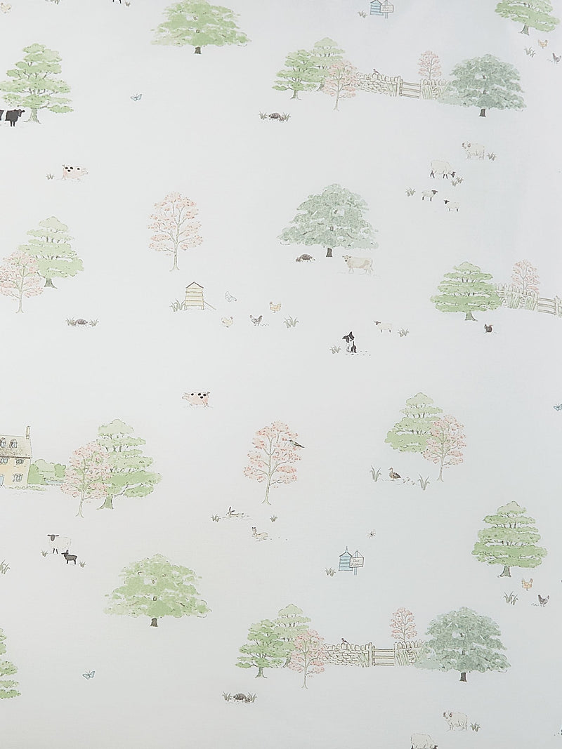 Sophie Allport Green Spring Cottage duvet cover and pillowcase set (British brand)