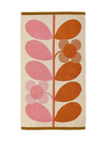 Orla Kiely Blush Stem Bloom bath towel - British product