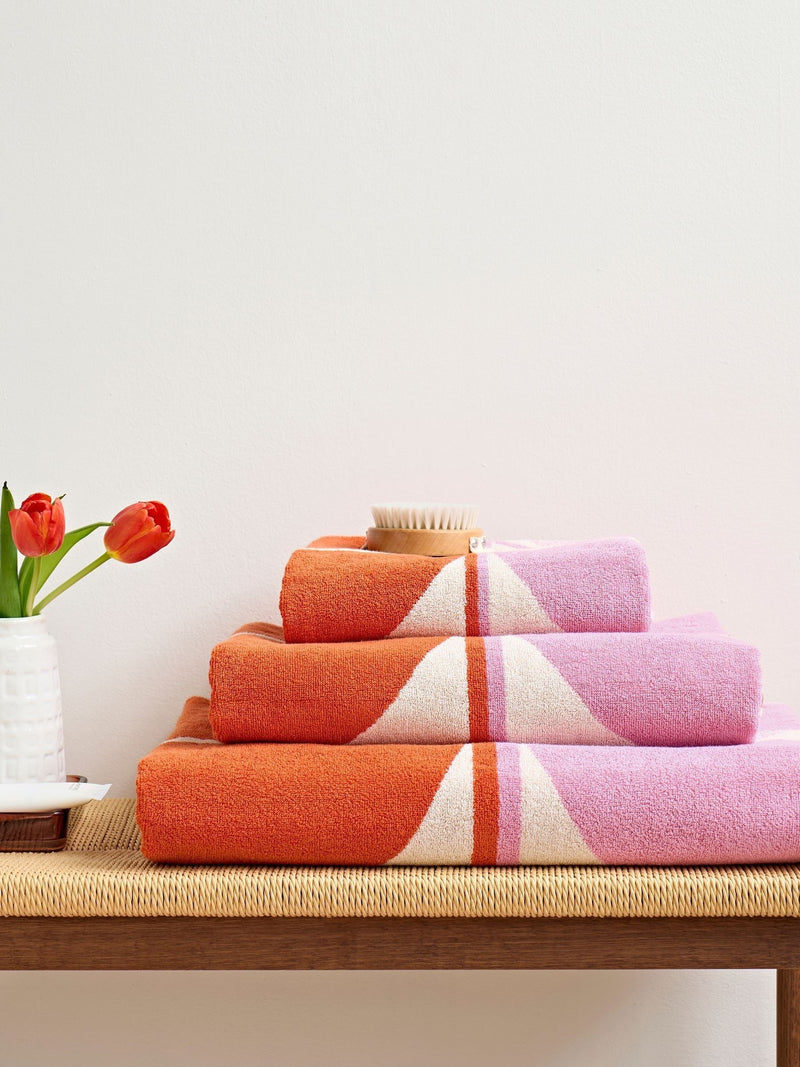 Orla Kiely Blush Stem Bloom Duo 100% Cotton Bath Sheet Towel