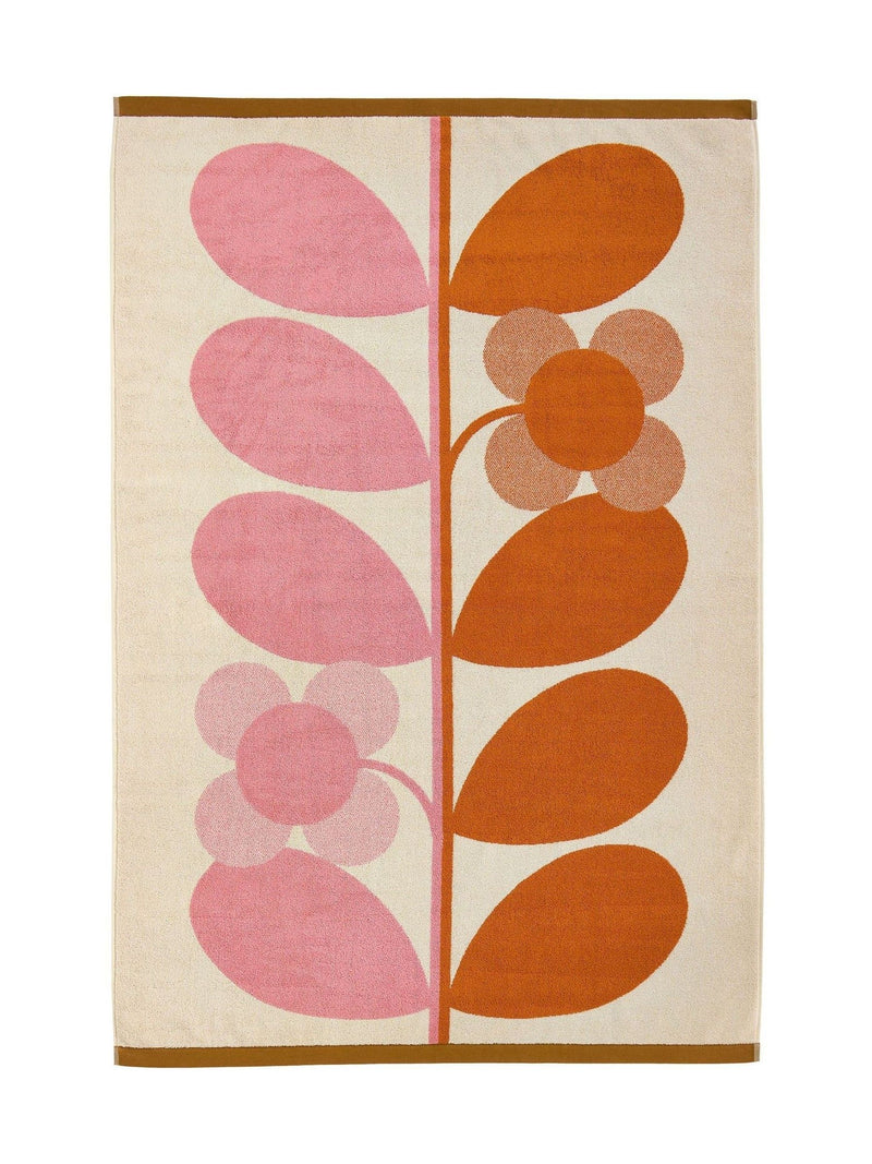 Orla Kiely Blush Stem Bloom Duo 100% Cotton Bath Sheet Towel