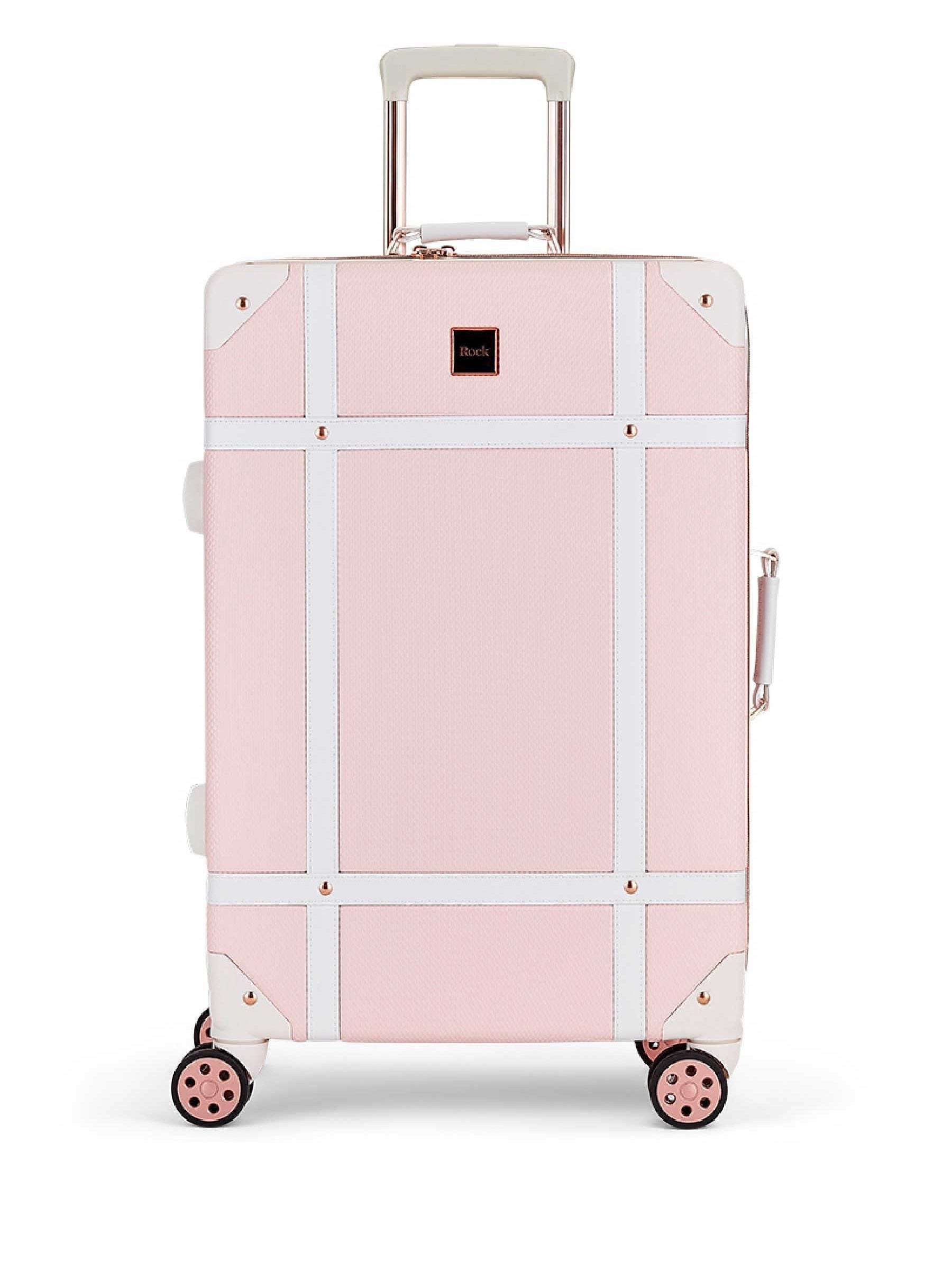 Rock Luggage Pink Vintage Medium Suitcase