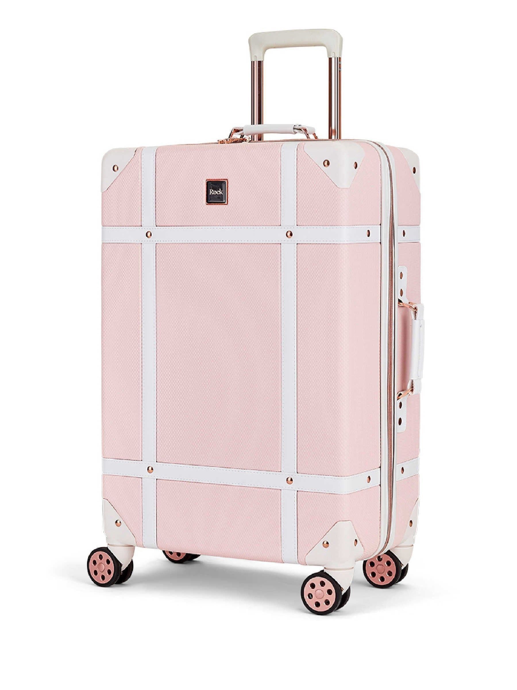 Rock Luggage Pink Vintage Medium Suitcase