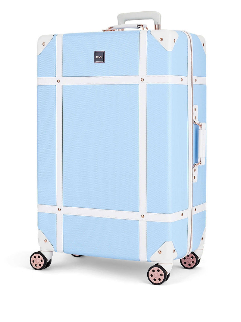 Rock Luggage Navy Large Vintage Suitcase