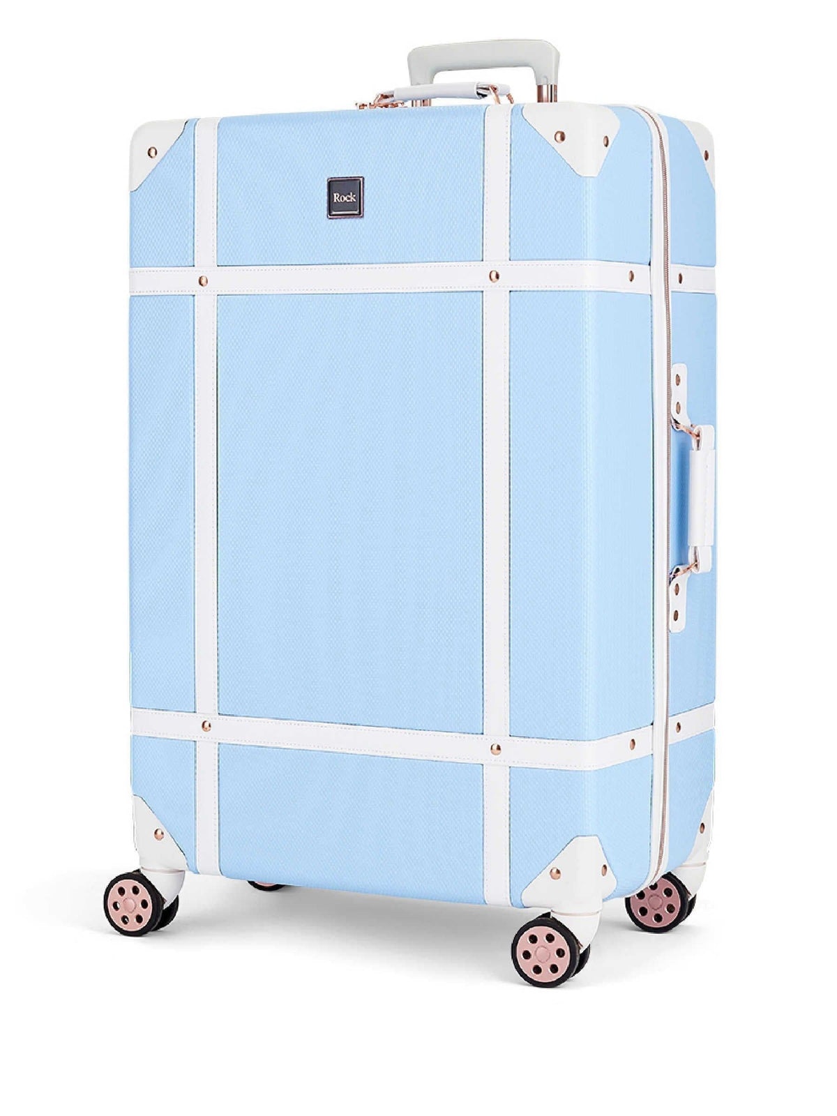 Rock Luggage Navy Large Vintage Suitcase