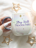 Something Different Irridescent White Stay Wild Moon Child Rounded Mug