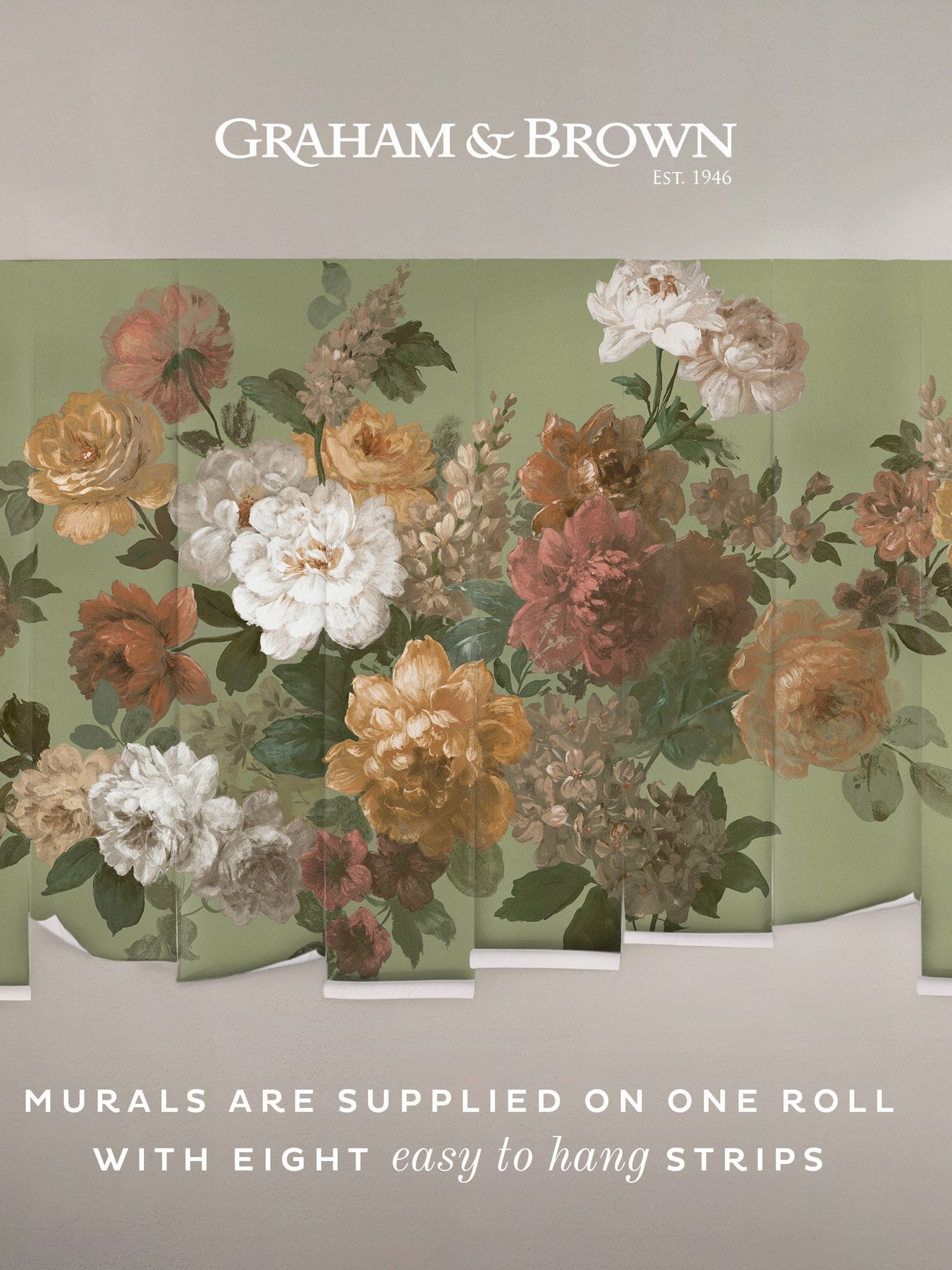 Graham & Brown Vintage Bloem wall mural 4M (British brand)