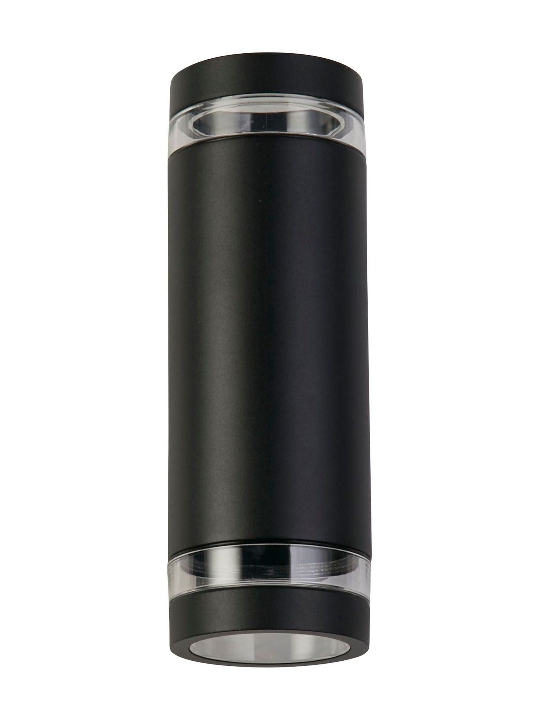 Searchlight Texas outdoor wall light black and clear glass - British product
