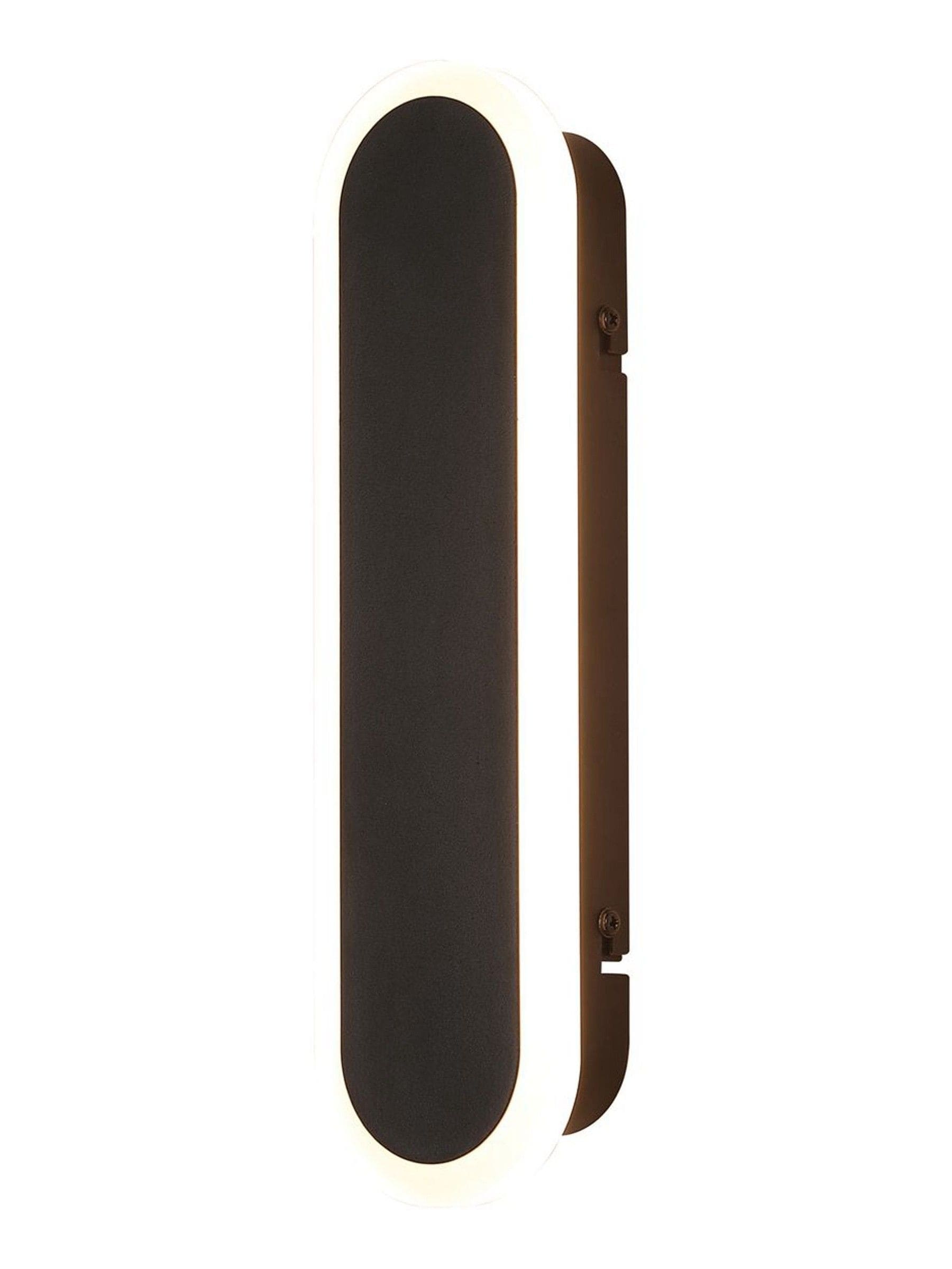 Searchlight Paris Sand Black Frosted outdoor wall light 30cm, UK version