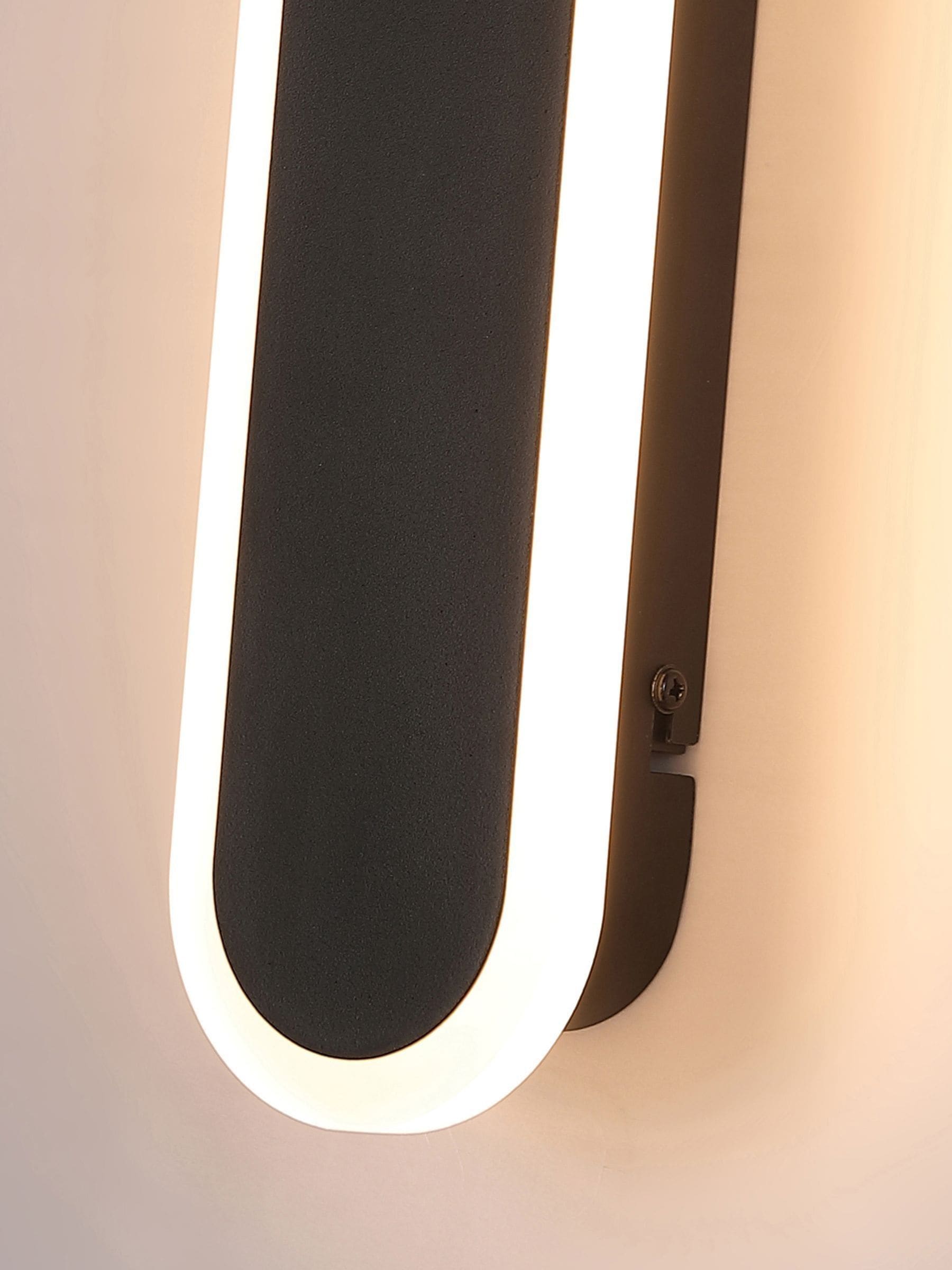 Searchlight Paris Sand Black Frosted outdoor wall light 30cm, UK version