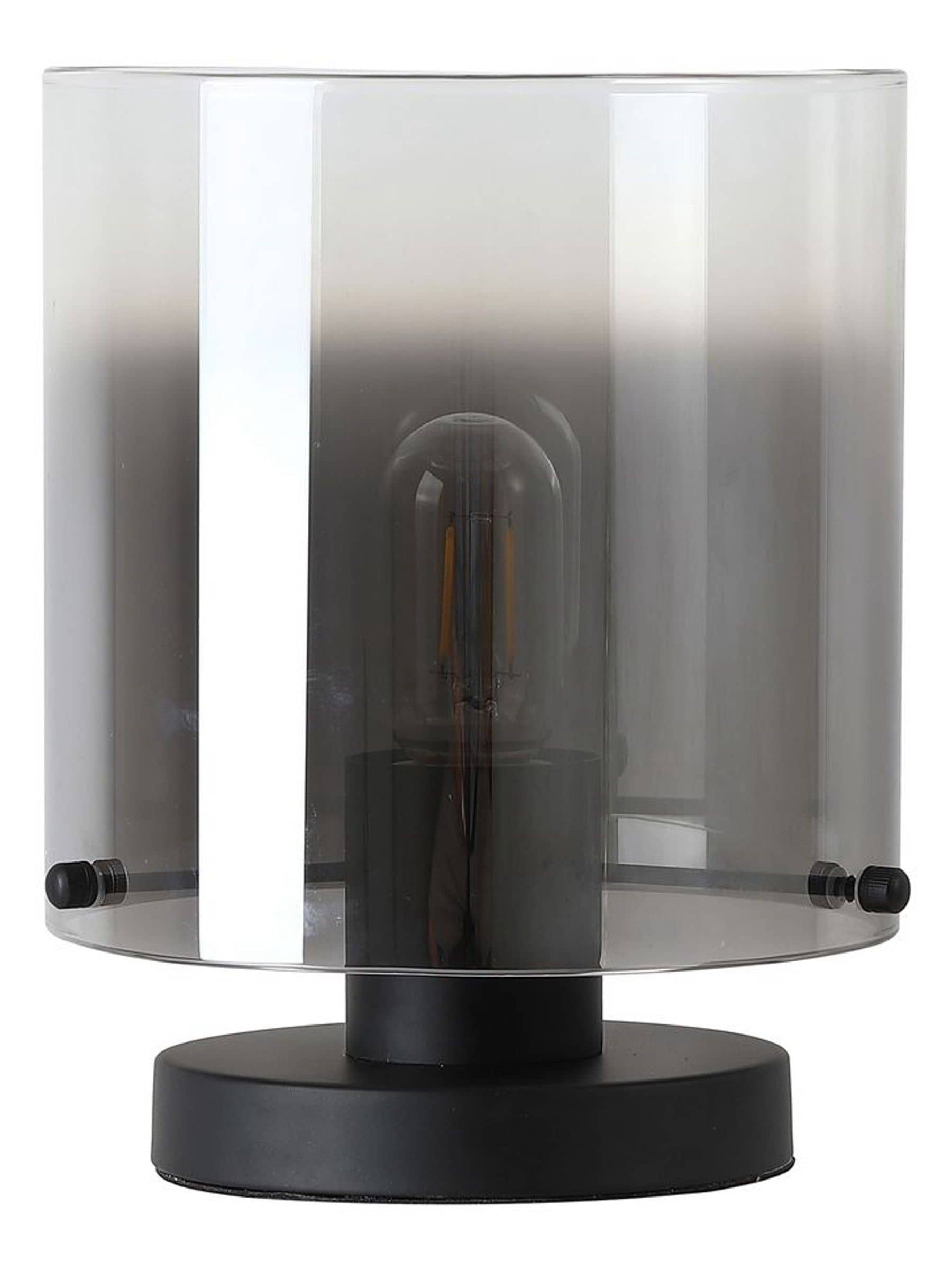Searchlight Santorini table lamp smoked glass black metal (British brand)