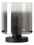 Searchlight Santorini table lamp smoked glass black metal (British brand)