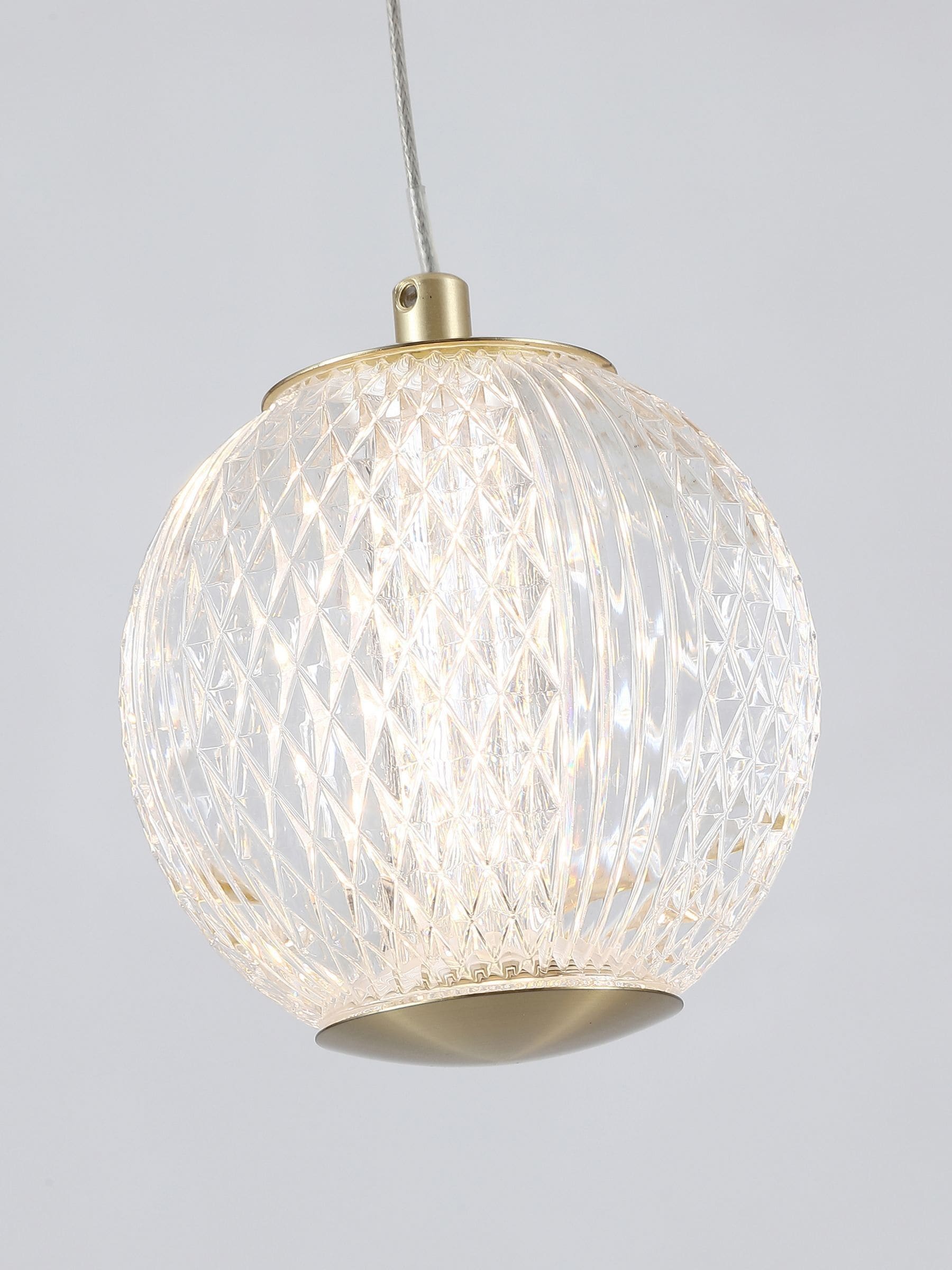 Searchlight Brass Charm 5-light pendant ceiling light - UK version