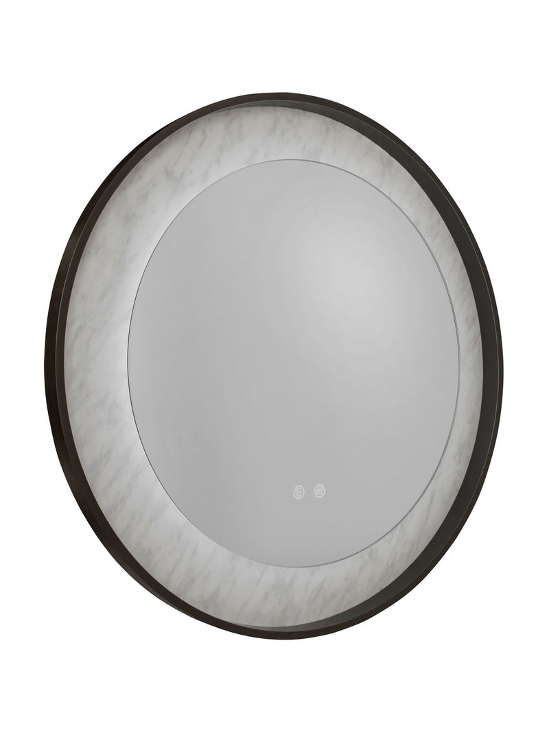 Searchlight Helios LED mirror matt black 80cm, imported from the UK