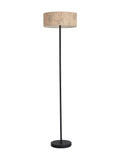 Searchlight Natura floor lamp paper leaf print shade, UK version