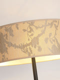 Searchlight Natura floor lamp paper leaf print shade, UK version